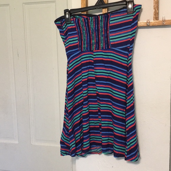 Striped Dress Strapless - Picture 2 of 4